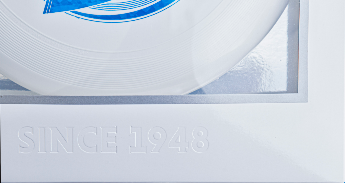 75thFrisbeeEmbossFrontpackaging - Wham-O